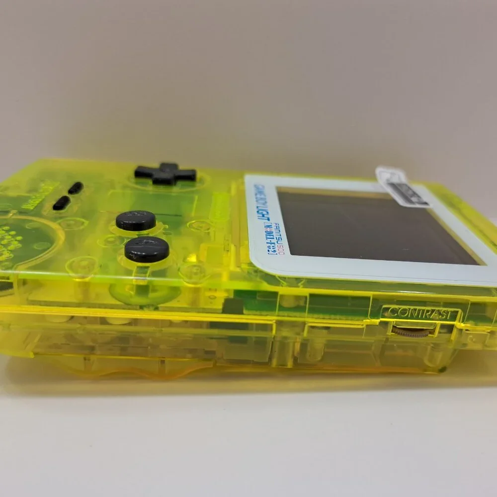 Refurbished Gameboy Light With Upgraded Backlit LCD Screen Clear Yellow